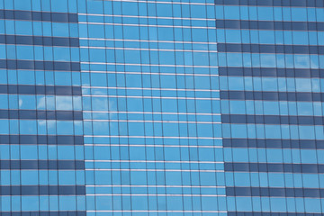 Blue Glass of Business tall buildings.