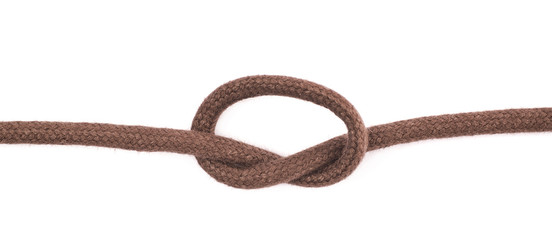 Shoelace knot isolated
