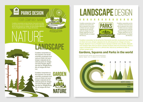 Vector brochure for nature landscape design