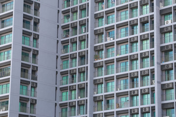 Glass of Business tall buildings.