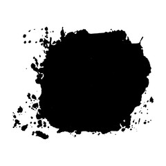 Abstract black ink blot background