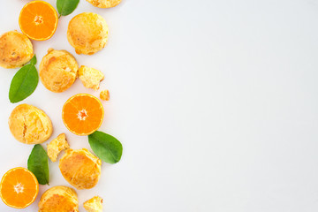 group of orange scone on white backgruond