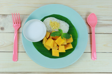 mango and sticky rice.