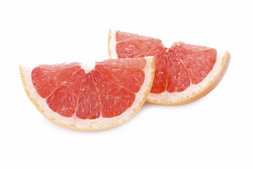 Two slices of grapfruit