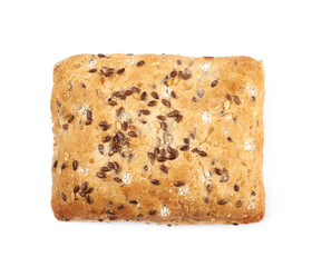 Square burger bread isolated