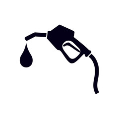 Gasoline pump nozzle sign.Gas station icon. Flat design style.