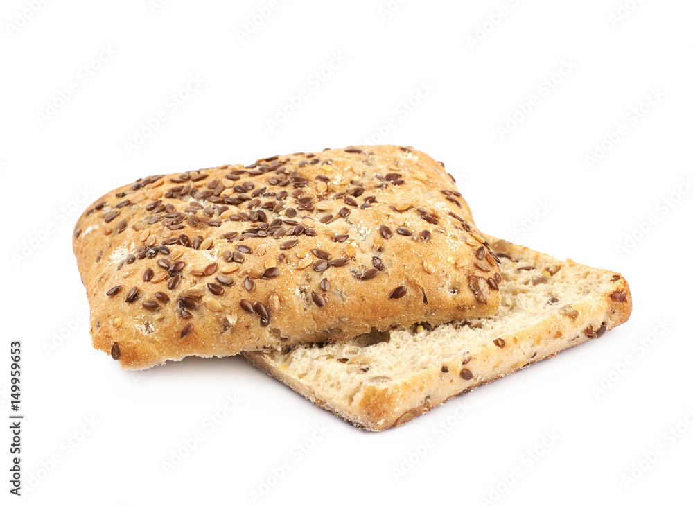 Poster square burger bread isolated