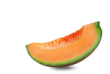 Melon on white background.