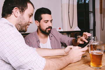 young friends having fun with tablet pc