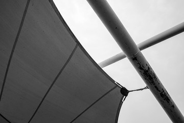 Abstract lines on architecture.  modern architecture detail. Refined fragment of contemporary office interior / public building.
