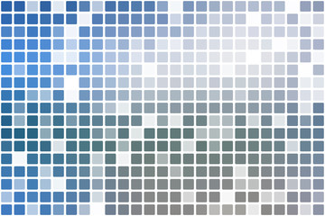 White blue shades occasional opacity mosaic over white