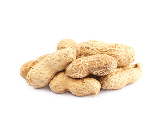 Pile of peanuts isolated