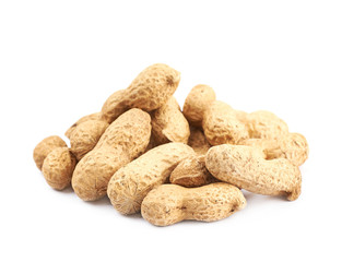 Pile of peanuts isolated