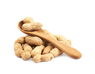 Pile of peanuts isolated