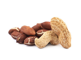 Pile of peanuts isolated
