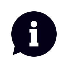 Info speech bubble symbol.Flat design style.