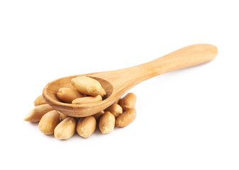 Pile of peanuts isolated