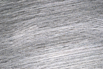 Iron plate full of scratch and light reflection