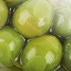Green olives close-up