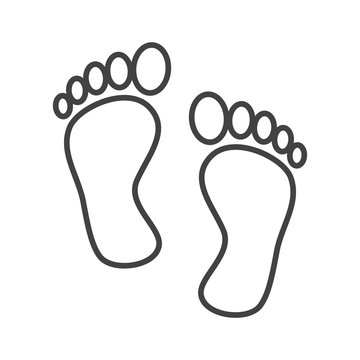 Foot icon vector