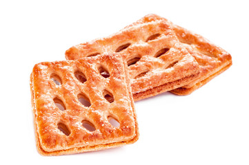 sweet puff pastry isolated on white