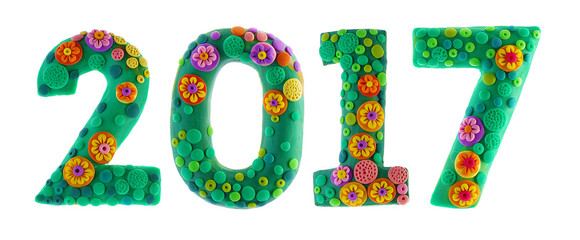  Bright colored volumetric plasticine figures for children's subjects