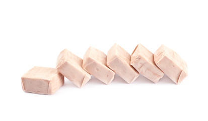 Pile of chewing candies isolated