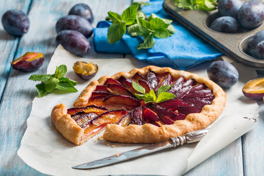 Homemade Plum Galette 