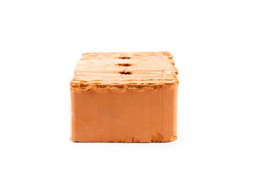 Old red brick isolated