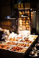 Sausages at a street food stall