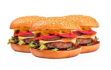 three classic burgers