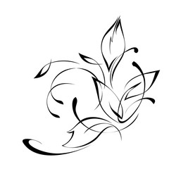 ornament 16. stylized leaves on a white background