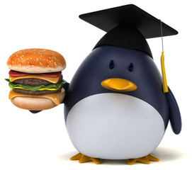 Fun penguin - 3D Illustration