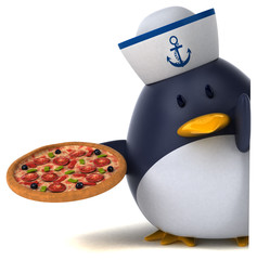 Fun penguin - 3D Illustration