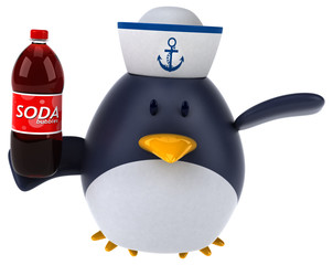 Fun penguin - 3D Illustration