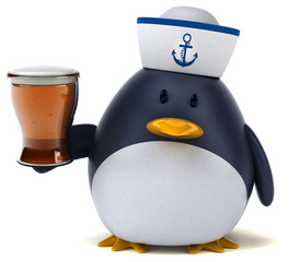 Fun penguin - 3D Illustration