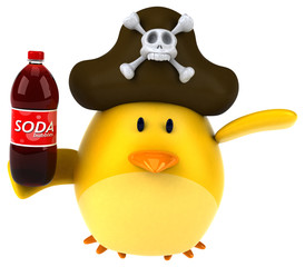 Yellow bird - 3D Illustration