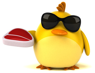 Yellow bird - 3D Illustration