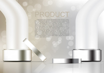 Vector cosmetic gold and platinum cream template