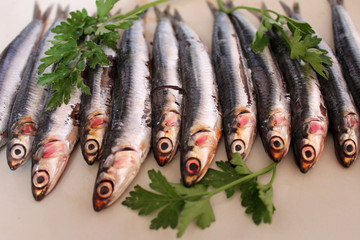 Boquerones con perejil.