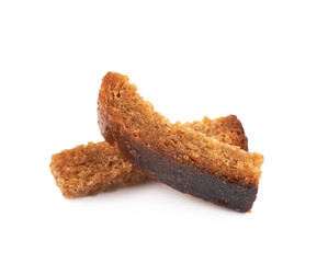 Pile of bread croutons