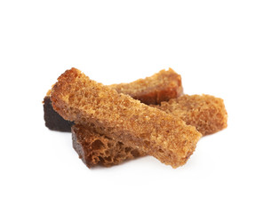 Pile of bread croutons