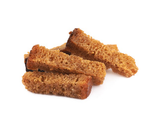 Pile of bread croutons