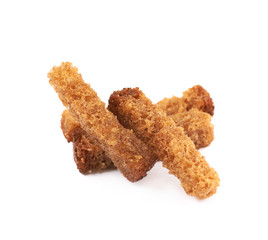 Pile of bread croutons