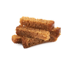 Pile of bread croutons