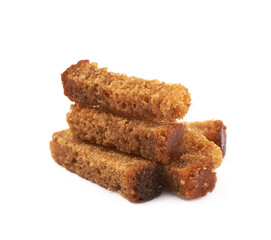 Pile of bread croutons