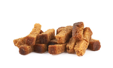 Pile of bread croutons