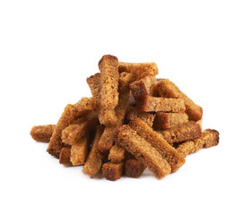 Pile of bread croutons