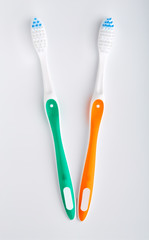 toothbrush isolated on white. Personal hygiene. A healthy mouth. Bathroom amenities. accessories