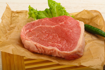 Beef steak raw
